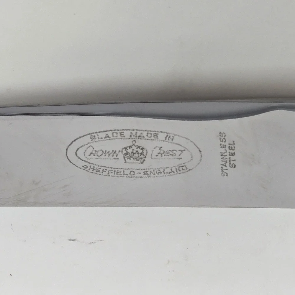 Vintage Kitchen Knife Set Lot 9 Piece Reo Sheffield Master Carver Royal Cutlery
